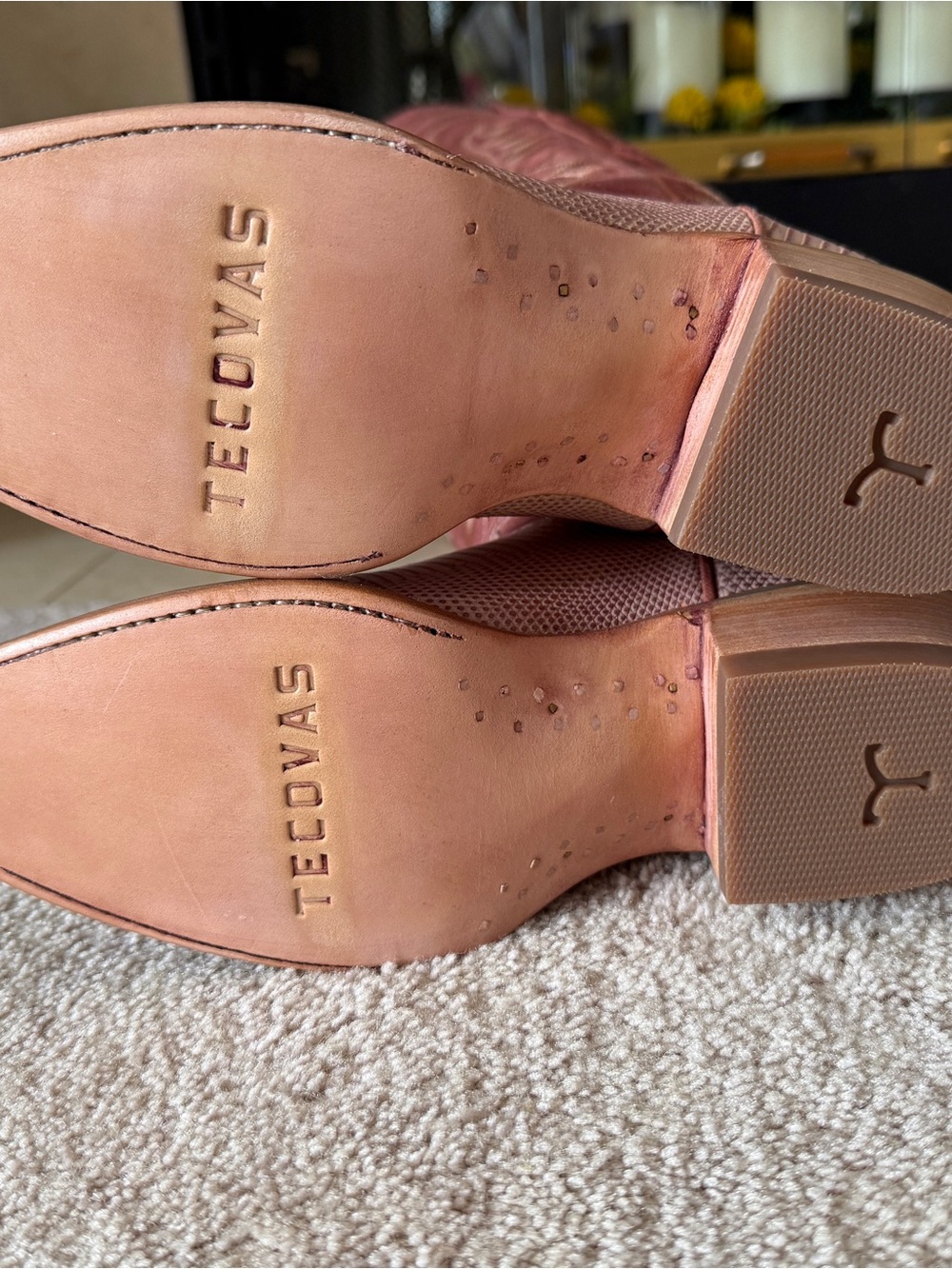 Tecovas The Abby Pink Frost Lizard Woman’s Boot Size 7 - Picture 7 of 11